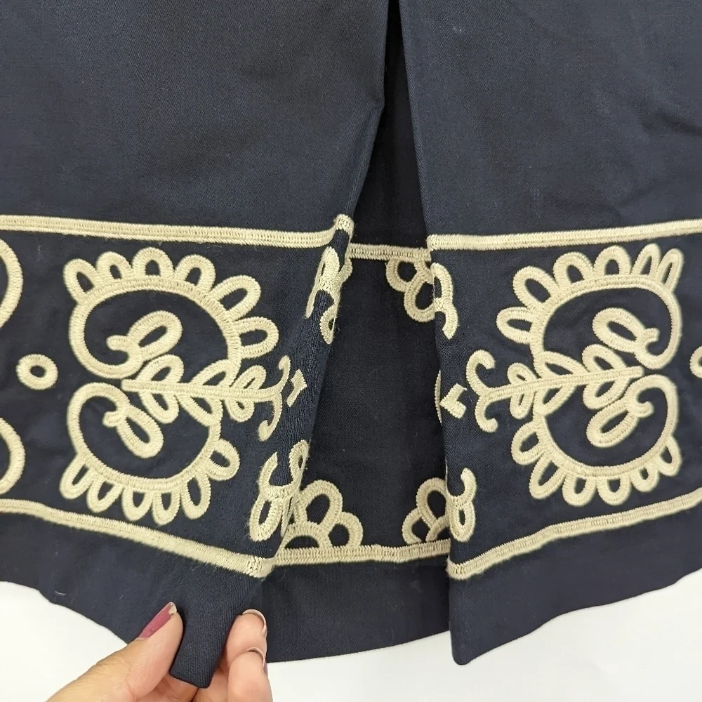 LOFT Aline Embroidered Skirt